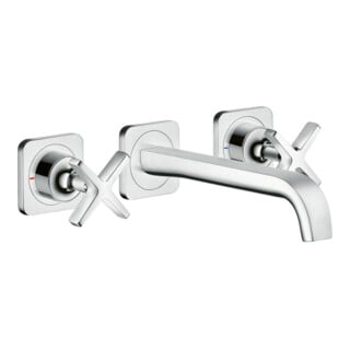 hansgrohe Axor Citterio E Set complet Mitigeur lavabo encastré 3 trous, bec 220 mm, rosace, chrome