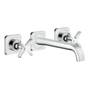 hansgrohe Axor Citterio E Set complet Mitigeur lavabo encastré 3 trous, bec 220 mm, rosace, chrome