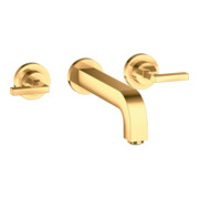 hansgrohe Axor Citterio Ensemble de montage prêt à poser mitigeur lavabo encastré 3 trous, levier, or poli optique