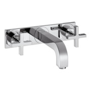 hansgrohe Axor Citterio Kit de montage complet mitigeur lavabo encastré, poignées croisillons, chrome