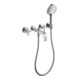 hansgrohe Axor Citterio Kit de montage complet robinetterie baignoire 3 trous encastré, avec poignées croisillon, chrome-1