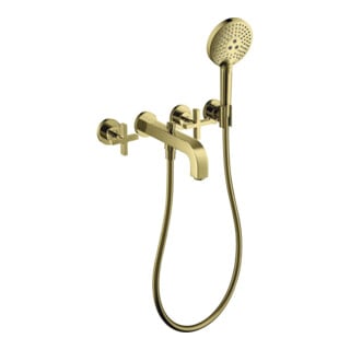 hansgrohe Axor Citterio Kit de montage fini Robinet baignoire encastré 3 trous, avec KrG, finition or poli opt