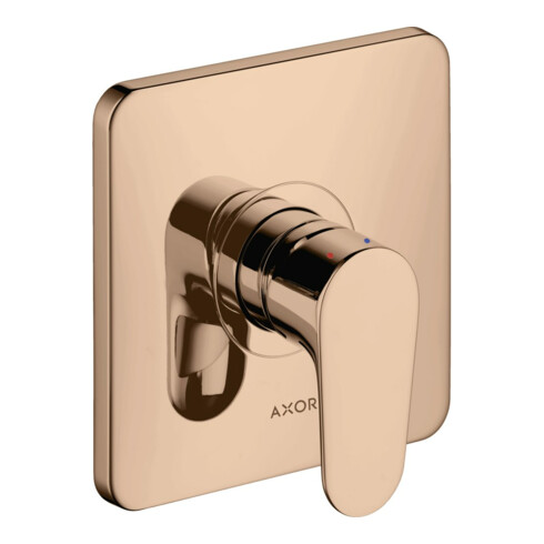 hansgrohe Axor Citterio M Ensemble complet Mitigeur encastré douchette, 1 jet, or rouge poli