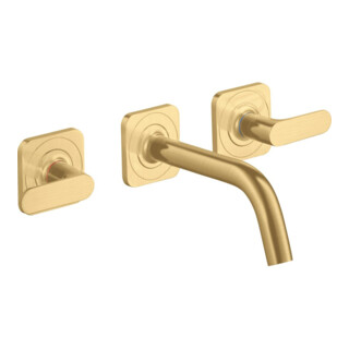 hansgrohe Axor Citterio M Ensemble complet Mitigeur lavabo 3 trous, H 166 mm, or brillant