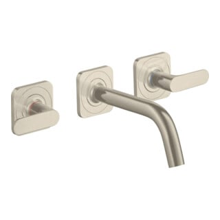 hansgrohe Axor Citterio M Ensemble complet Mitigeur lavabo 3 trous, H 166 mm, rosé, inox brossé