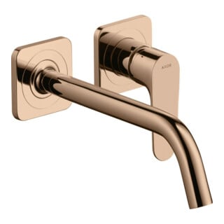 hansgrohe Axor Citterio M Ensemble complet Mitigeur lavabo encastré, A 227 mm, avec rosace, poli or rouge