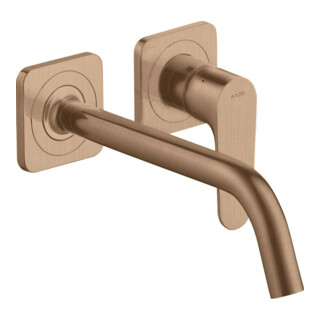 hansgrohe Axor Citterio M Ensemble complet Mitigeur lavabo encastré, A 227mm, rosé, brossé, or rouge
