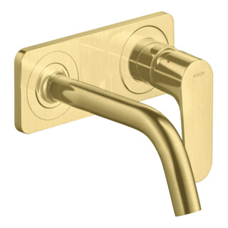 hansgrohe Axor Citterio M Ensemble complet Mitigeur lavabo encastré, bec 167 mm, avec plaque, brossé bronze