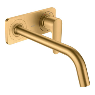 hansgrohe Axor Citterio M Ensemble complet Mitigeur lavabo encastré, bec 227 mm, avec plaque, brossé bronze