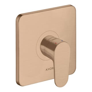 hansgrohe Axor Citterio M Ensemble complet Mitigeur mural douchette 1 jet, or rouge brossé