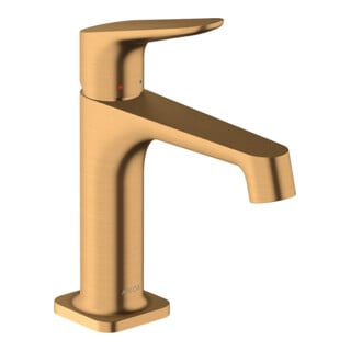 hansgrohe Axor Citterio M Mitigeur lavabo 100 A 128 mm, tirette, or brossé optique
