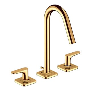 hansgrohe Axor Citterio M Mitigeur lavabo 3 trous 160 135mm, chrome, tirette, rosace, poignée g op