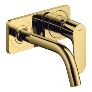 hansgrohe Axor Citterio M Mitigeur lavabo encastré, A 167 mm, avec plaque, opt. or poli