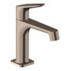 hansgrohe Axor Citterio M Mitigeur lavabo mono-commande 100 A 128 mm, tirette, inox brossé-1