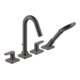 hansgrohe Axor Citterio M Set complet Mitigeur lavabo 4 trous, A 135 mm, brossé bleu-1