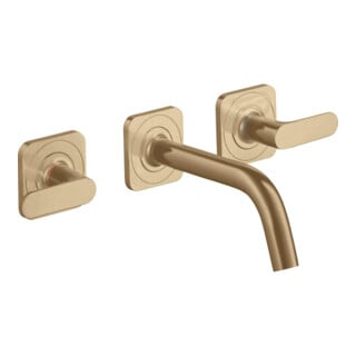 hansgrohe Axor Citterio M Set complet mitigeur lavabo encastré 3 trous, H 166mm, bronze brossé