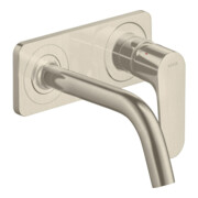 hansgrohe Axor Citterio M Set complet Mitigeur lavabo encastré, A 167 mm, avec plaque, nickel brossé