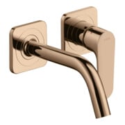 hansgrohe Axor Citterio M Set complet Mitigeur lavabo encastré, H 167 mm, avec rosace, poli or rouge