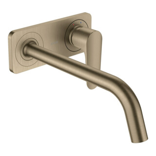 hansgrohe Axor Citterio M Set complet Mitigeur lavabo encastré, H 227mm, avec plaque, inox brossé