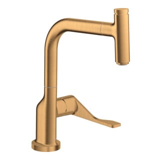 hansgrohe Axor Citterio Mitigeur évier 230 avec douchette extractible, optique or brossé