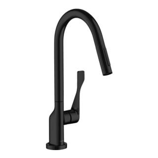 hansgrohe Axor Citterio Mitigeur évier 250 avec douchette extractible, noir mat
