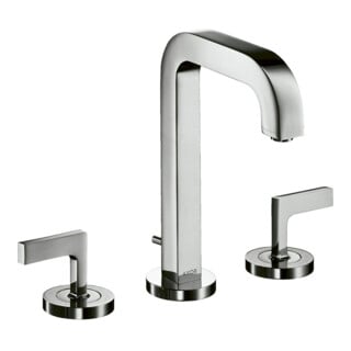 hansgrohe Axor Citterio mitigeur lavabo 3 trous 170 mm, avec bec 140 mm, avec tirette, rosace, chrome