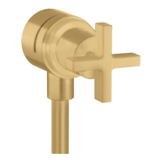 hansgrohe Axor Citterio Robinet d'arrêt avec clapet anti-retour, croix, or brossé optique