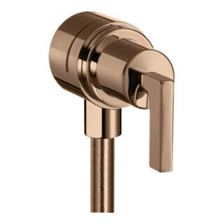 hansgrohe Axor Citterio Robinet d’arrêt avec clapet anti-retour, levier, or rouge poli