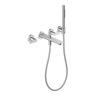 hansgrohe Axor Citterio Robinet de baignoire 3 trous sans structure, chrome, encastré mural