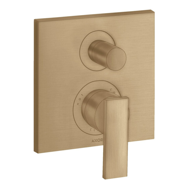 hansgrohe Axor Citterio Set de montage complet Mitigeur baignoire encastré, levier, bronze brossé