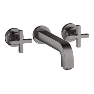 hansgrohe Axor Citterio Set de montage complet Mitigeur lavabo encastré 3 trous, avec poignées croisillons, bleu poli vc