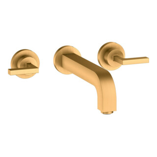 hansgrohe Axor Citterio Set de montage complet Mitigeur lavabo encastré 3 trous, chromé brossé, or optique