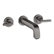 hansgrohe Axor Citterio Set de montage complet mitigeur lavabo encastré 3 trous, levier, bleu poli