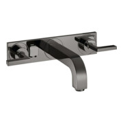 hansgrohe Axor Citterio Set de montage complet mitigeur lavabo encastré 3 trous, levier, bleu poli