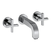 hansgrohe Axor Citterio Set de montage complet mitigeur lavabo encastré 3 trous, poignées croisillons, chrome