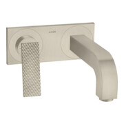 hansgrohe Axor Citterio Set de montage complet Mitigeur lavabo encastré, A 220mm, HG, Rs, inox brossé