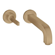 hansgrohe Axor Citterio Set de montage complet Mitigeur lavabo encastré, avec poignée à broche, A 160 mm, b bronze