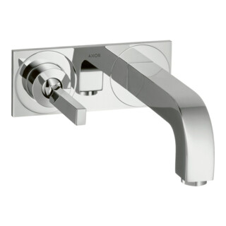 hansgrohe Axor Citterio Set de montage complet Mitigeur lavabo encastré, poignée à goupille, bec 160 mm, chromé