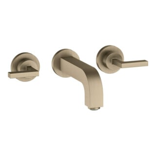 hansgrohe Axor Citterio Set de montage complet Robinet lavabo encastré 3 trous, levier, nickel brossé