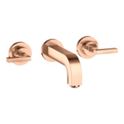 hansgrohe Axor Citterio Set de montage complet Robinet lavabo encastré 3 trous, levier, poli or rouge