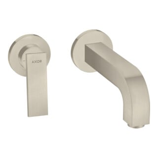 hansgrohe Axor Citterio Set de montage prêt à poser Mitigeur lavabo encastré UP, A 220 mm, avec levier, nickel brossé
