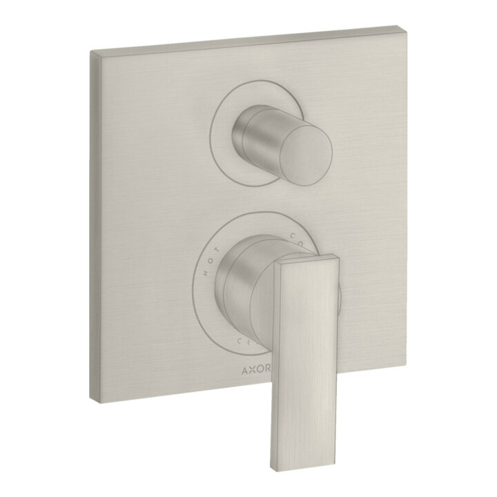 hansgrohe Axor Citterio Set de montage prêt Mitigeur bain encastré, levier, aspect acier inoxydable