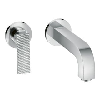 hansgrohe Axor Citterio Set d'installation mitigeur lavabo encastré, A 220 mm, levier, losange, chromé