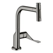 hansgrohe Axor Citterio SPT 230 Se 2jet avec douchette extractible, chrome noir poli