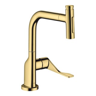 hansgrohe Axor Citterio SPT 230 Se 2jets avec douchette extractible, or poli