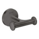 hansgrohe Axor Crochet à serviette double, fixation murale, chrome noir brossé-1