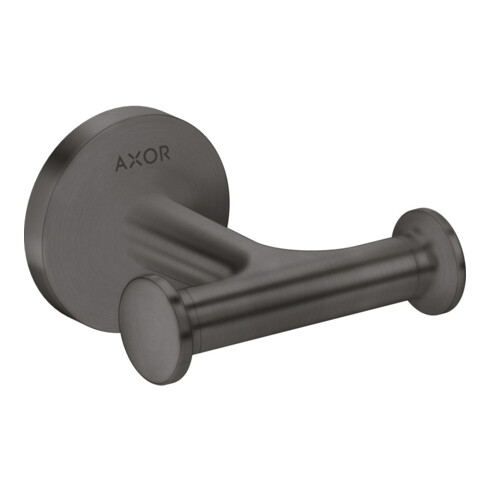 hansgrohe Axor Crochet à serviette double, fixation murale, chrome noir brossé