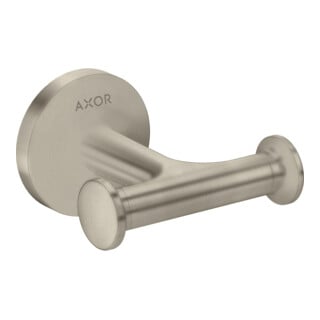 hansgrohe Axor Crochet à serviette double, fixation murale, nickel brossé