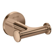hansgrohe Axor Crochet à serviette double, fixation murale, or rouge poli
