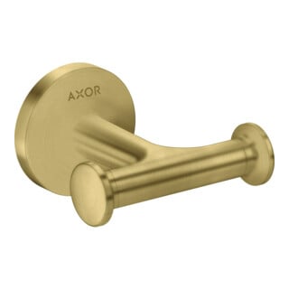hansgrohe Axor Crochet double pour serviette, fixation murale, laiton brossé